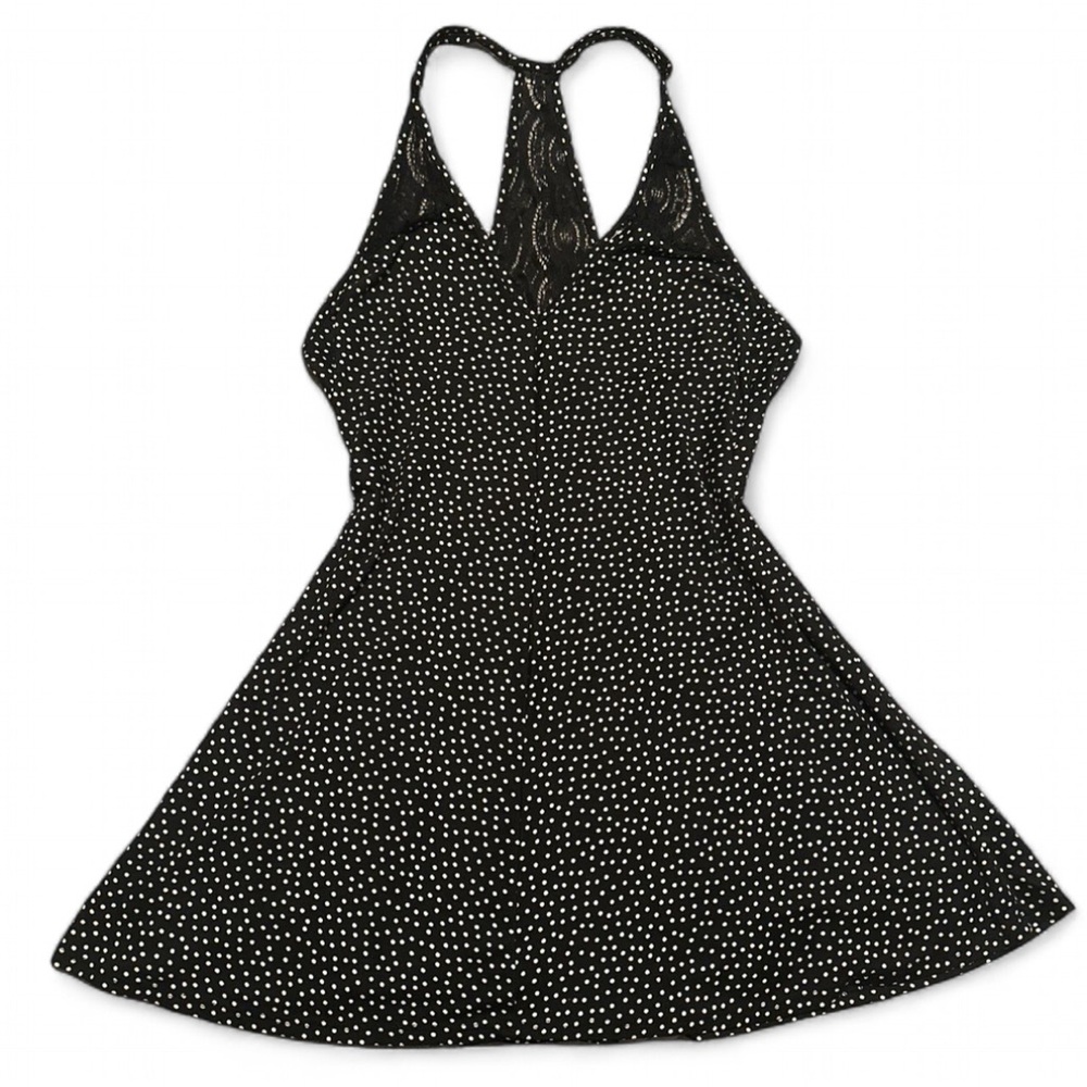 Black and White Halter A-Line Mini Dress